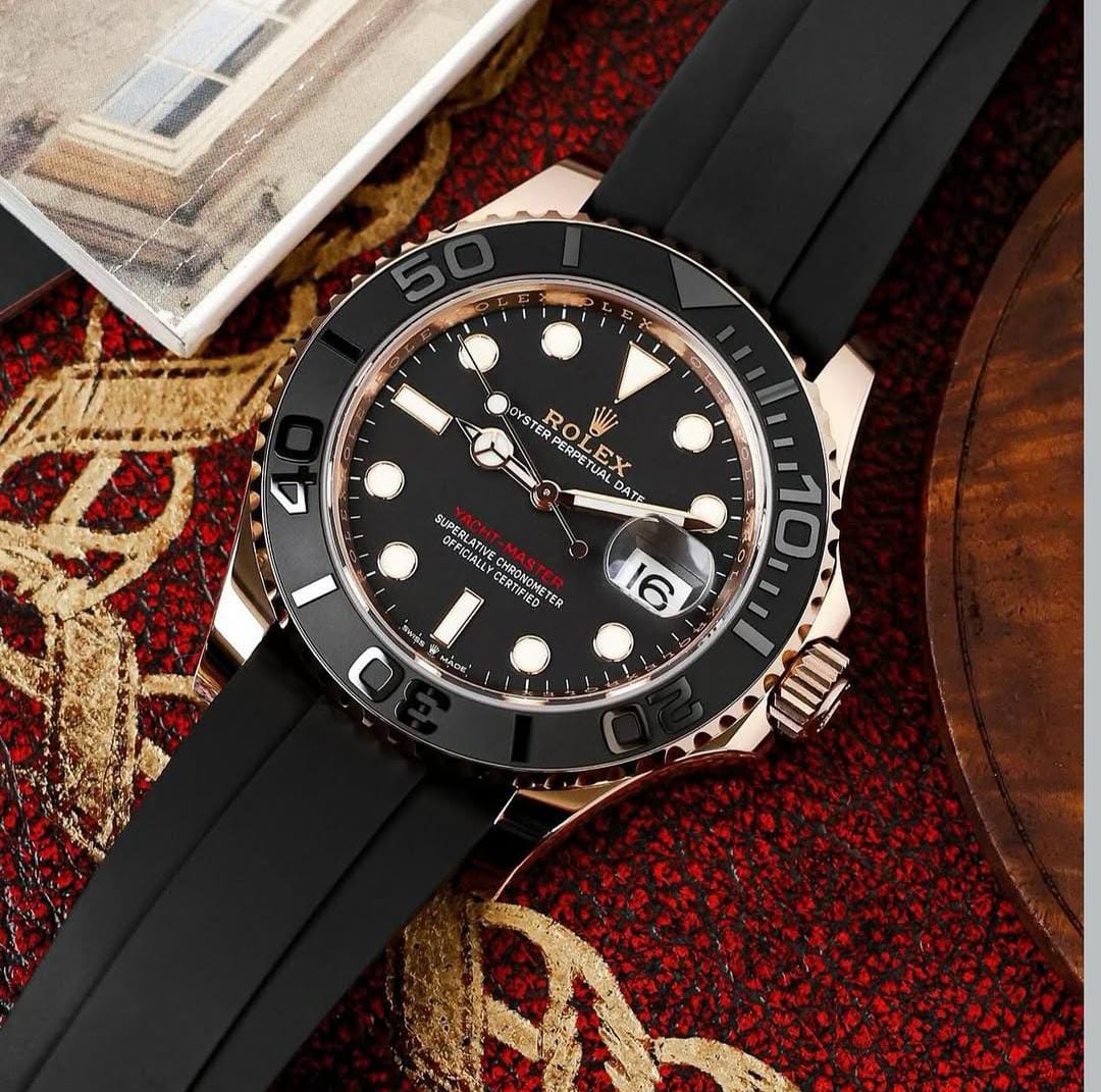Rolex sky dweller oysterflex rose gold